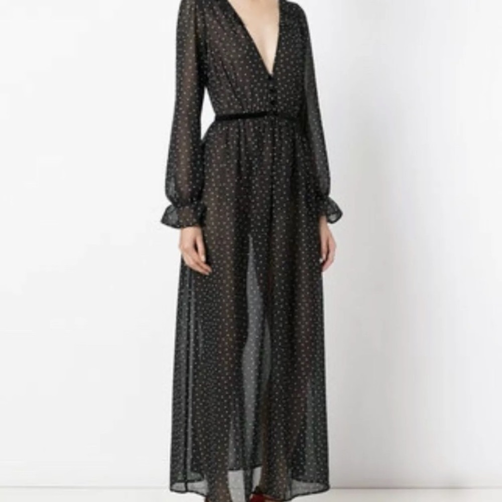 For Love & Lemons Black S
Sheer Polka Dot Dress